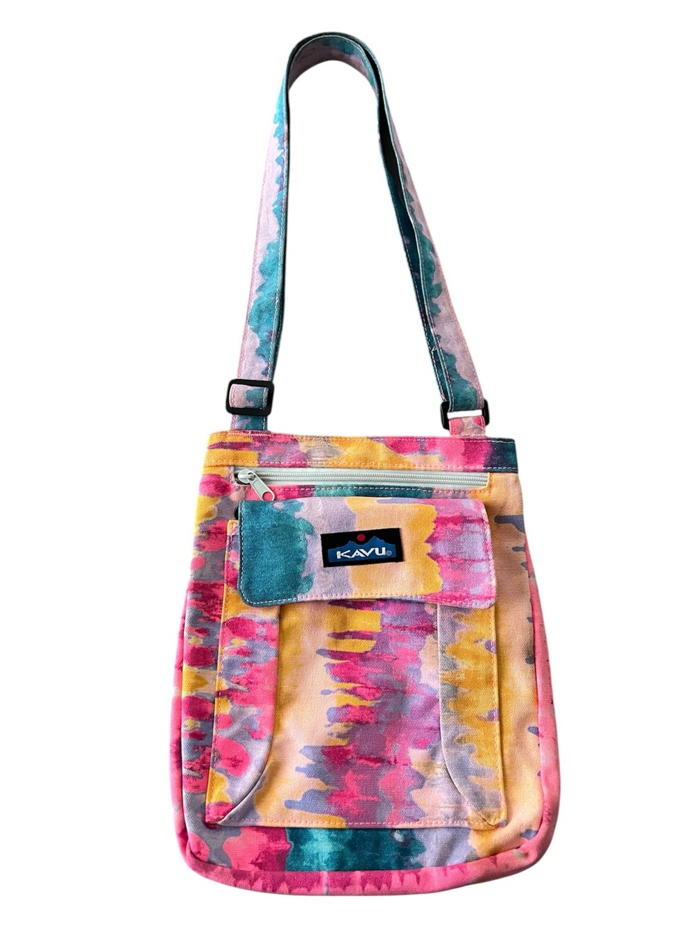 Kavu Keeper Tie Dye Multicolor Crossbody Bag with Adjustable Strap